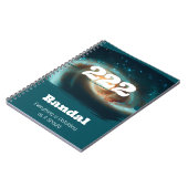 222 Angel Numbers銀河系整列の高い雰囲気 ノートブック (左側)