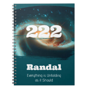 222 Angel Numbers銀河系整列の高い雰囲気 ノートブック