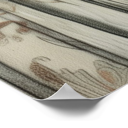 223.女性と渡り鳥 ポスター (角)