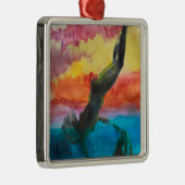 223.娘とイルカ メタルオーナメント (右)