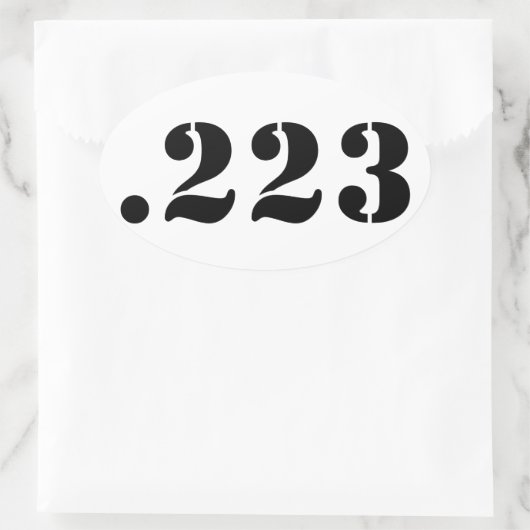 .223 楕円形シール (バッグ)