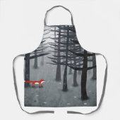 224.キツネと森 エプロン (正面)