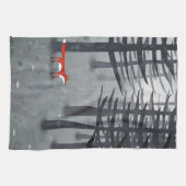 224.キツネと森 キッチンタオル (横)