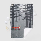 224.キツネと森 ゴルフタオル (インサイチュ)