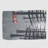 224.キツネと森 ゴルフタオル (横)