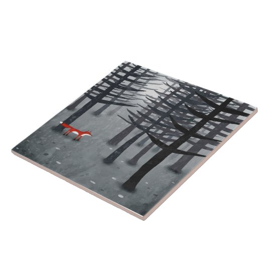 224.キツネと森 タイル (側面)