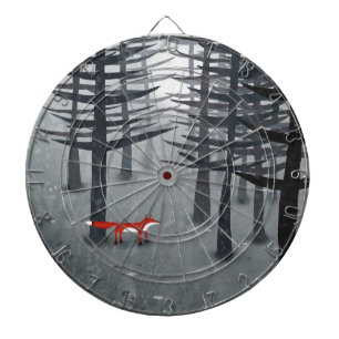 224.キツネと森 ダーツボード