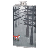 224.キツネと森 フラスク (左)