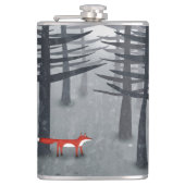 224.キツネと森 フラスク (正面)