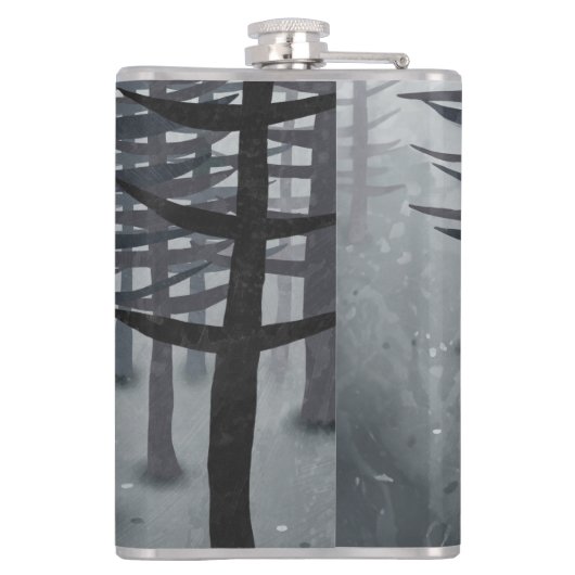 224.キツネと森 フラスク (裏面)