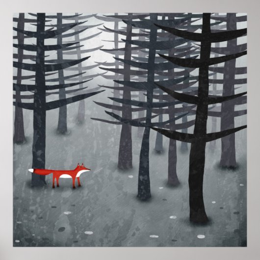 224.キツネと森 ポスター (正面)