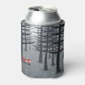 224.キツネと森 缶クーラー (缶正面)