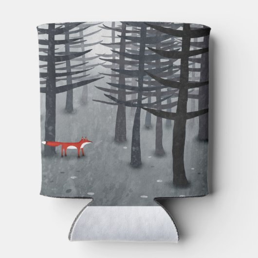 224.キツネと森 缶クーラー (裏面)