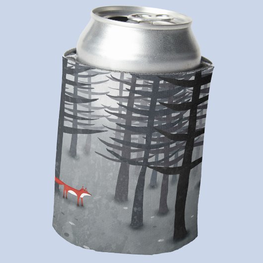 224.キツネと森 缶クーラー