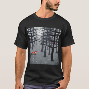 224.キツネと森 Tシャツ