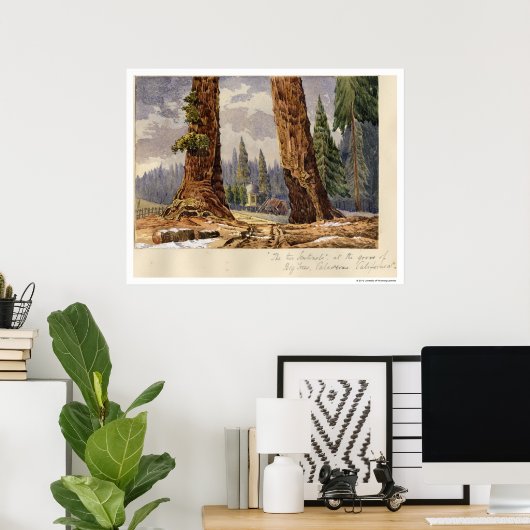 224.大きな木々の茂みでの見張り番 ポスター (ホームオフィス)