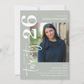 225スタイリッシュ写真卒業パーティー 招待状 (正面)