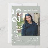 225スタイリッシュ写真卒業パーティー 招待状 (正面)