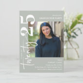 225スタイリッシュ写真卒業パーティー 招待状 (スタンド正面)