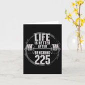 225ポンドおもしろいベンチプレスのジム – ベンの後に良い カード (黄色い花)