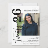 225写真スタイリッシュ卒業パーティー招待状 招待状 (正面)