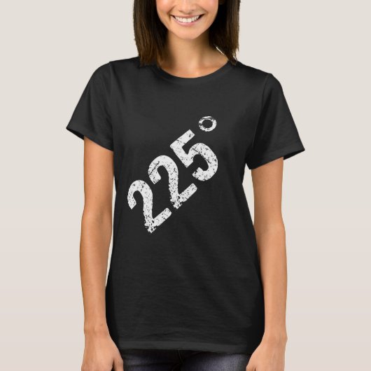 225度Bbqグおもしろいリング喫煙動揺して Tシャツ (正面)