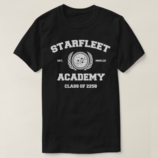 2258白のスターフリートAcadmeyクラス Tシャツ (デザイン正面)
