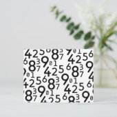 225 個のランダムな数字 分数 数学 算術学習 ポストカード (スタンド正面)