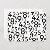 225 個のランダムな数字 分数 数学 算術学習 ポストカード (正面/裏面)