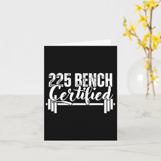 225 Lbs Bench Certified  カード (黄色い花)