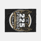 225 Pound Bench Press Club For Powerlifter Weightl フリースブランケット (正面(横))