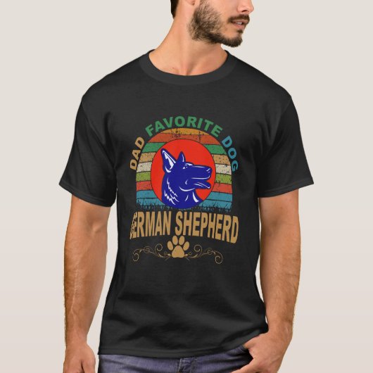 22 お父さん大好き ドッグ ジャーマンシェパード Tシャツ (正面)