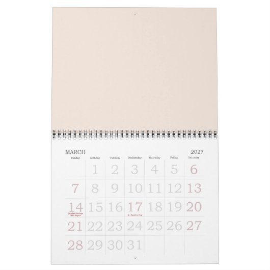 22 カレンダー (3月 2027)