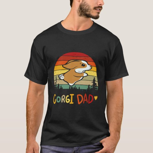 22 コーギー お父さん コーギー Tシャツ (正面)