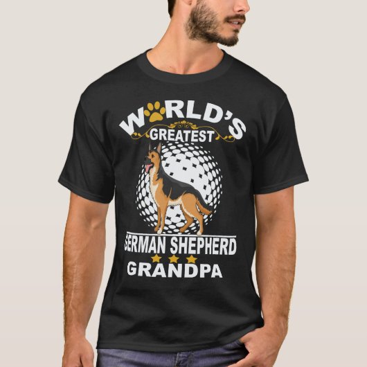 22 世界最高のジャーマンシェパード おじいちゃん ドイツ Tシャツ (正面)