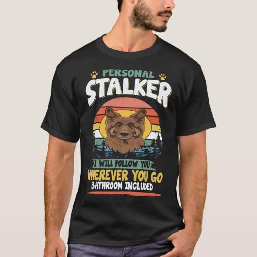 22 人間のストーカーどこへでもついて行きます Tシャツ (正面)