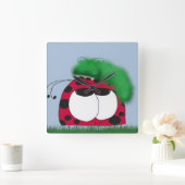 22.珍しい友人 スクエア壁時計 (ホーム)