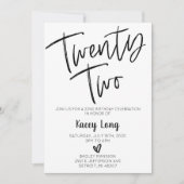 22 22誕生日招待状 招待状 (正面)