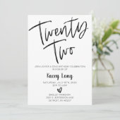 22 22誕生日招待状 招待状 (スタンド正面)