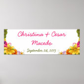 22.5インチx7.5インチバナパーソナライズされたーハワイアンエキゾチックFlo ポスター (正面)