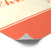 22.5インチx7.5インチパーソナライズされたピンク/ピーチフォーマルスロール ポスター (角)