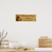 22.5インチx7.5インチ西パーソナライズされた女性のカーボーイハット/ブーツ ポスター (キッチン)