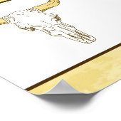 22.5インチx7.5インチCowboy RodeoパーソナライズされたステアスカルT ポスター (角)