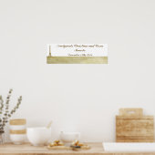 22.5インチx 7.5インチバナパーソナライズされたーヴィンテージパリ ポスター (キッチン)