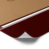 22.5 x7.5インチのバパーソナライズされたナーオータムツリー ポスター (角)