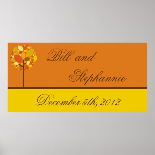 22.5 x7.5インチパーソナライズされたバモダンナ秋 ポスター (正面)