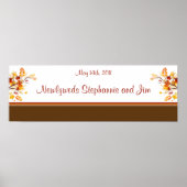 22.5"x7.5"バパーソナライズされたナ秋離れ枝 ポスター (正面)