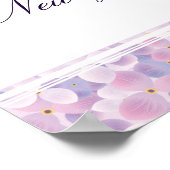 22.5 x 7.5インチのバナーパープルパーソナライズされたアジサイ ポスター (角)