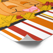 22.5 x 7.5インチのバナー秋パーソナライズされたの秋カボチャ ポスター (角)