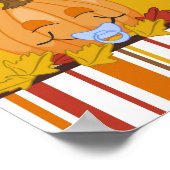 22.5 x 7.5インチのバナー秋パーソナライズされたの秋カボチャ ポスター (角)